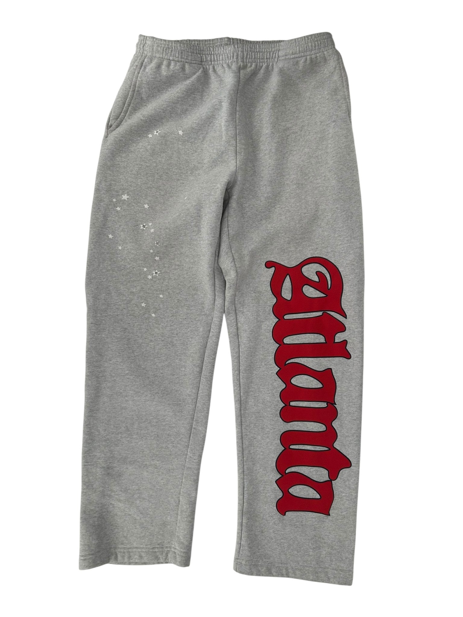 Sp5der Atlanta Wide Leg Sweatpant Heather Grey
