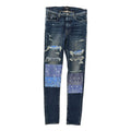 Amiri Blue Bandana Knee Patch Jeans
