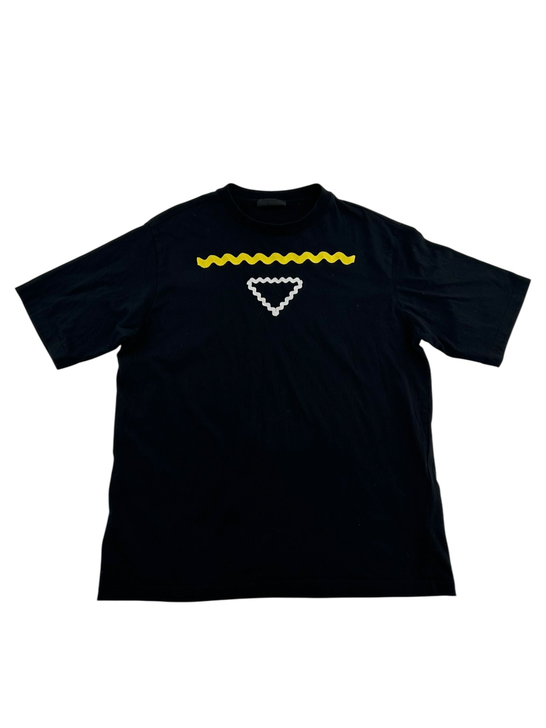 Prada Triangle Print Cotton T Shirt