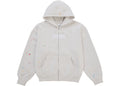 Supreme MM6 Maison Margiela Box Logo Zip Up Hooded Sweatshirt White