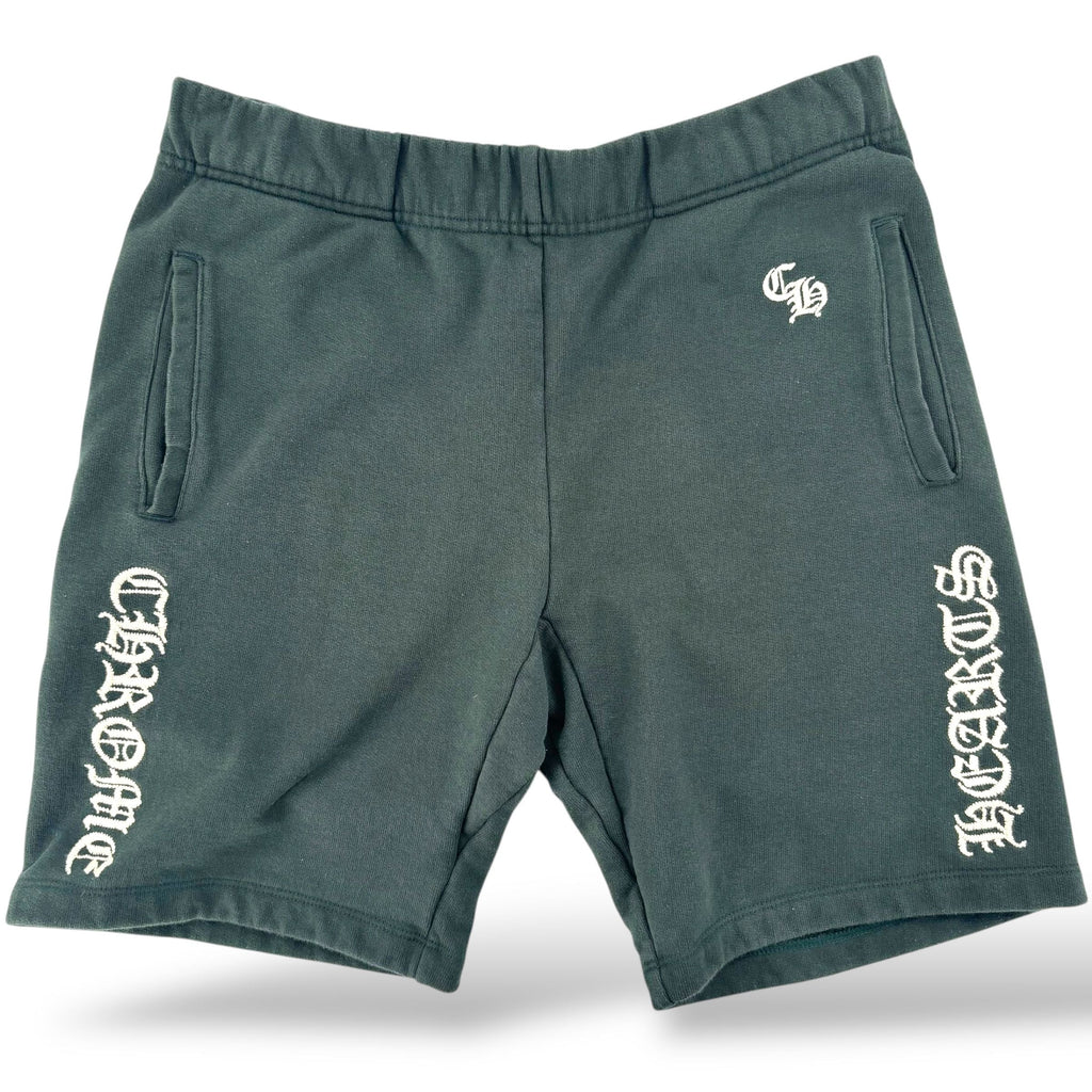 Chrome Hearts Green Embroidered Shorts