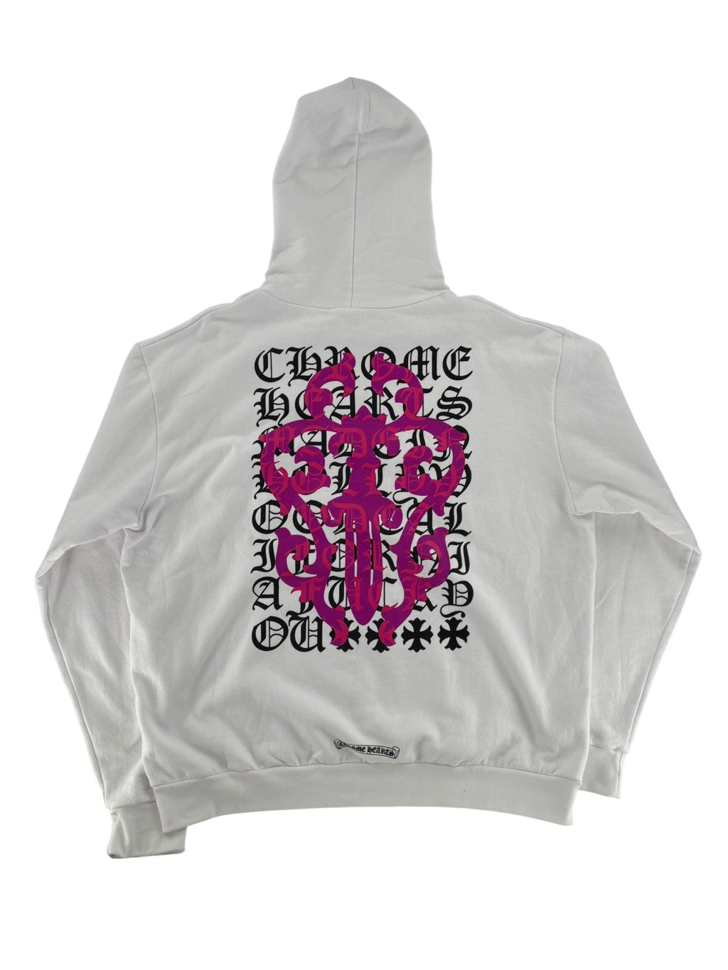Chrome Hearts Eye Chart Dagger Hoodie White