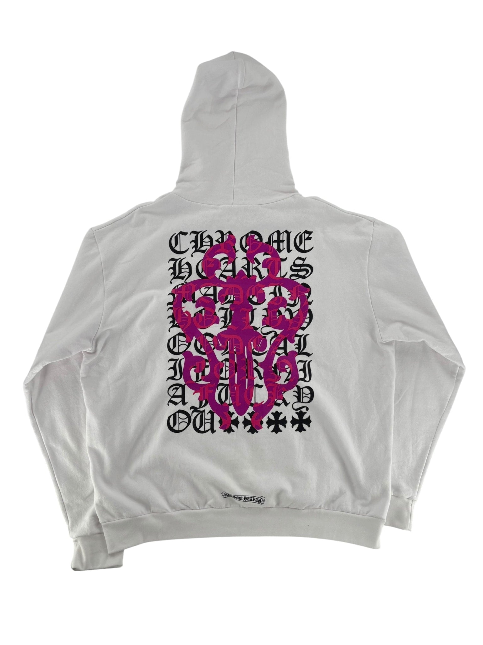 Chrome Hearts Eye Chart Dagger Hoodie White