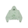 Balenciaga DIY Imprint Cropped Hoodie Sage Green