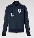 Louis Vuitton Flower Band Embroidered Track Jacket Navy