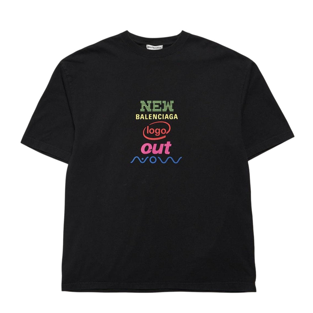 Balenciaga Color Logo Paris Tee Black