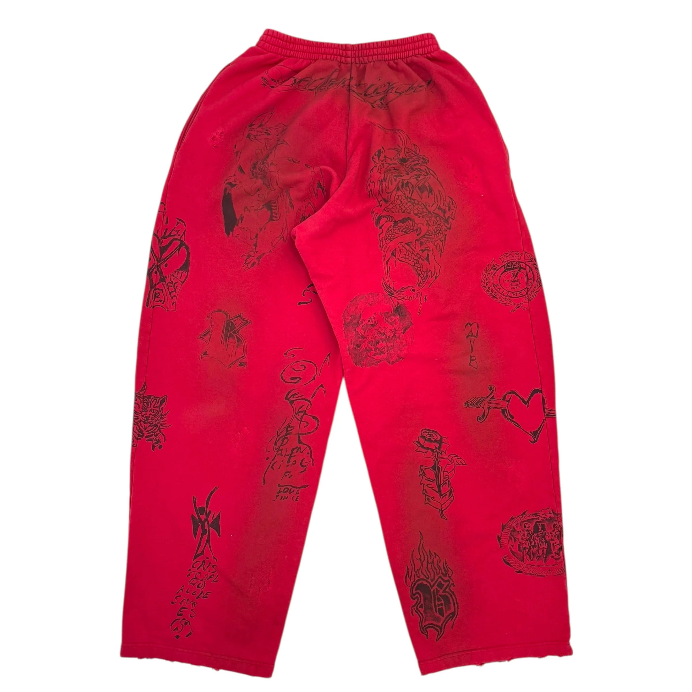 Balenciaga Red Tattoo Sweatpants