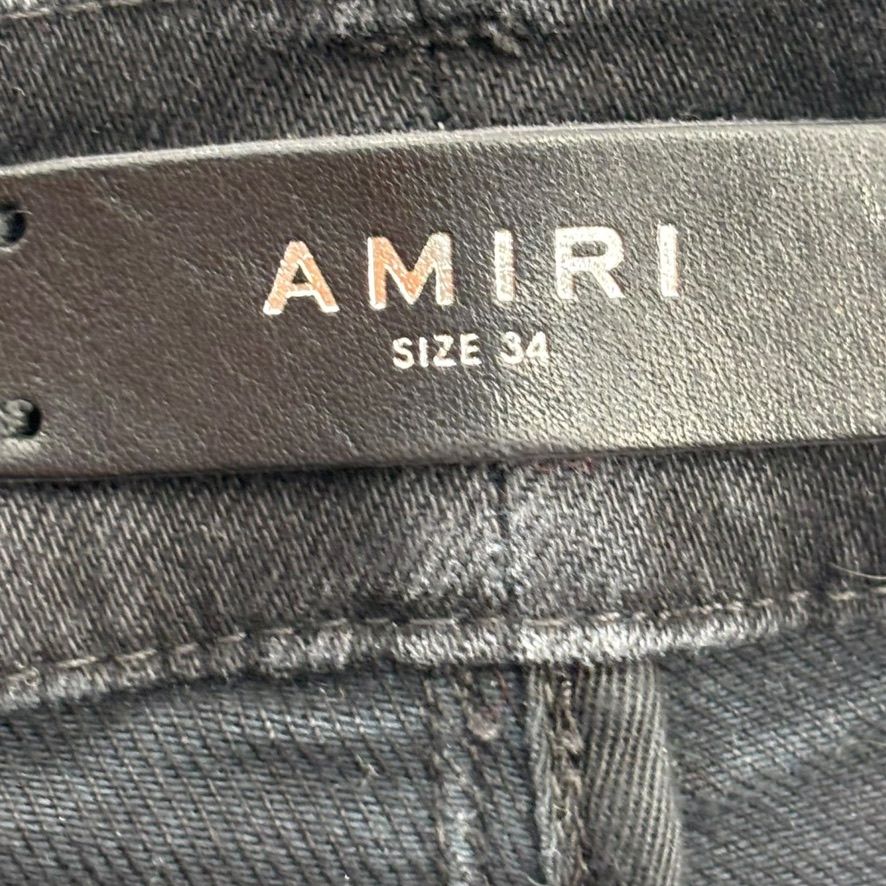 Amiri MX1 Zipper Denim Black