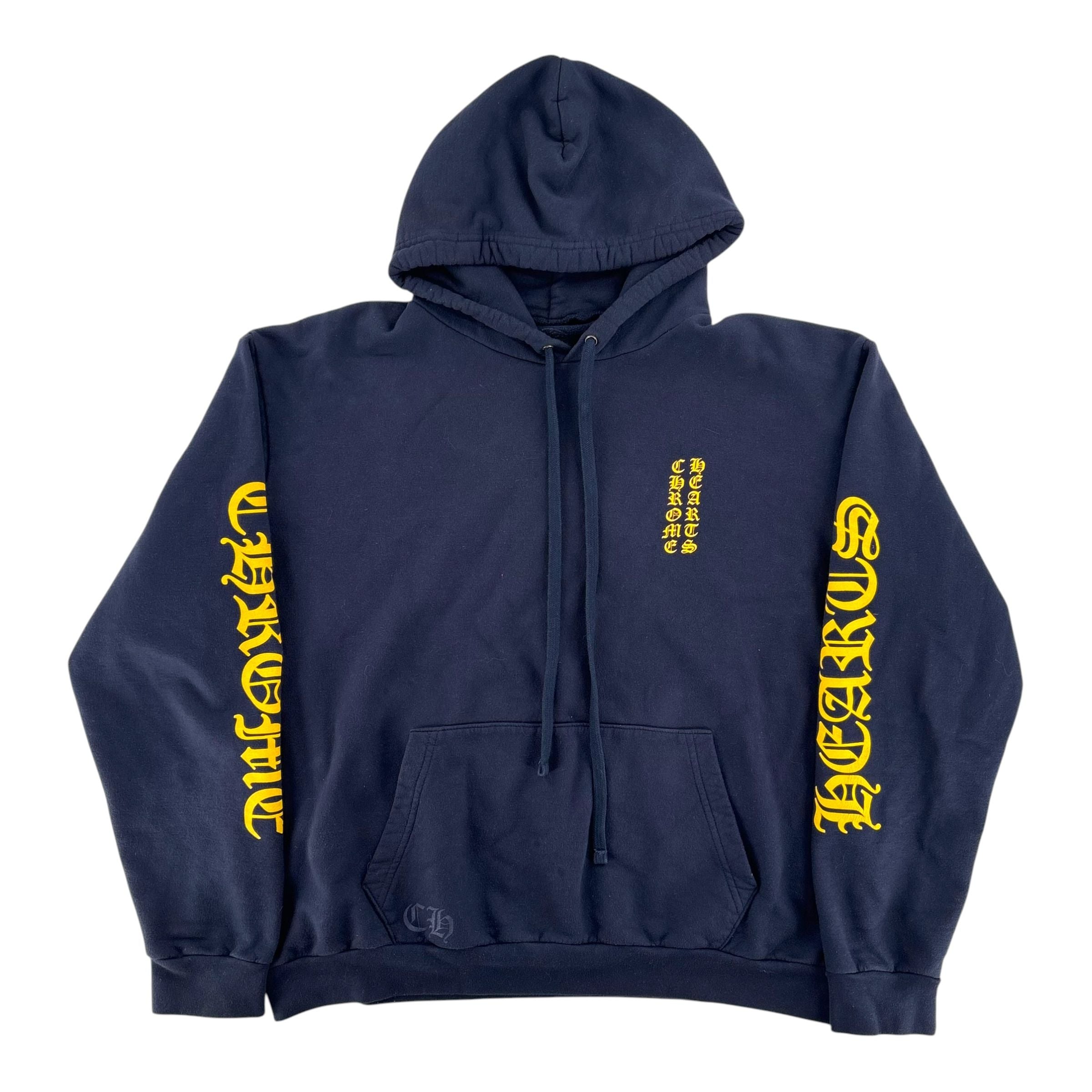 Chrome Hearts Logo Hoodie Navy