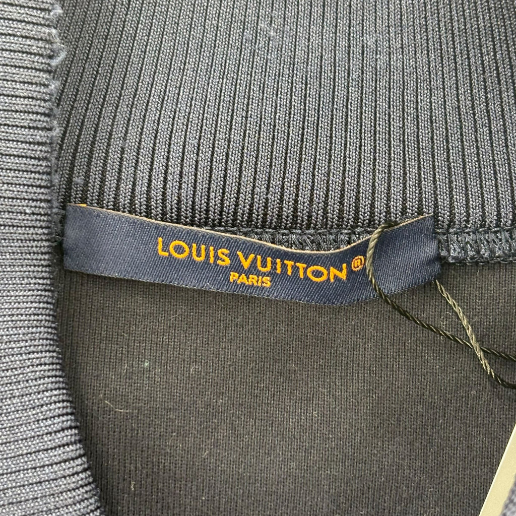 Louis Vuitton Flower Band Embroidered Track Jacket Navy