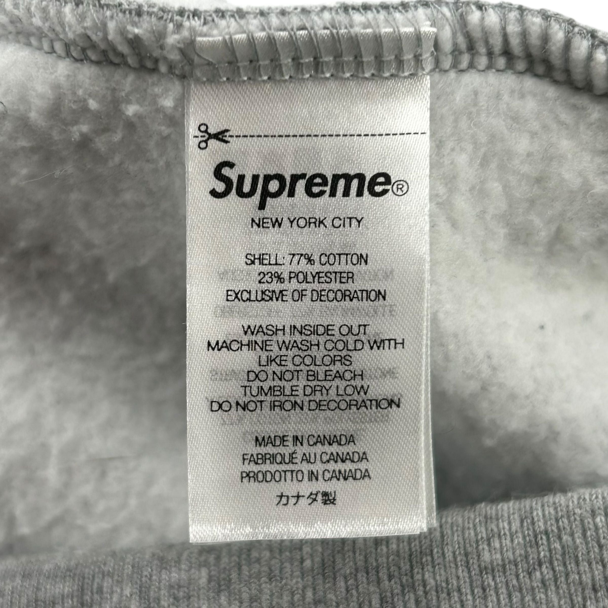 Supreme S Logo Zip Up Hooded Sweatshirt (FW25) Heather Grey