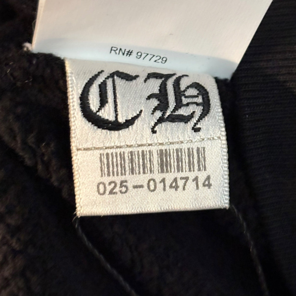 Chrome Hearts Embroidered Vertical Letters Hoodie Black