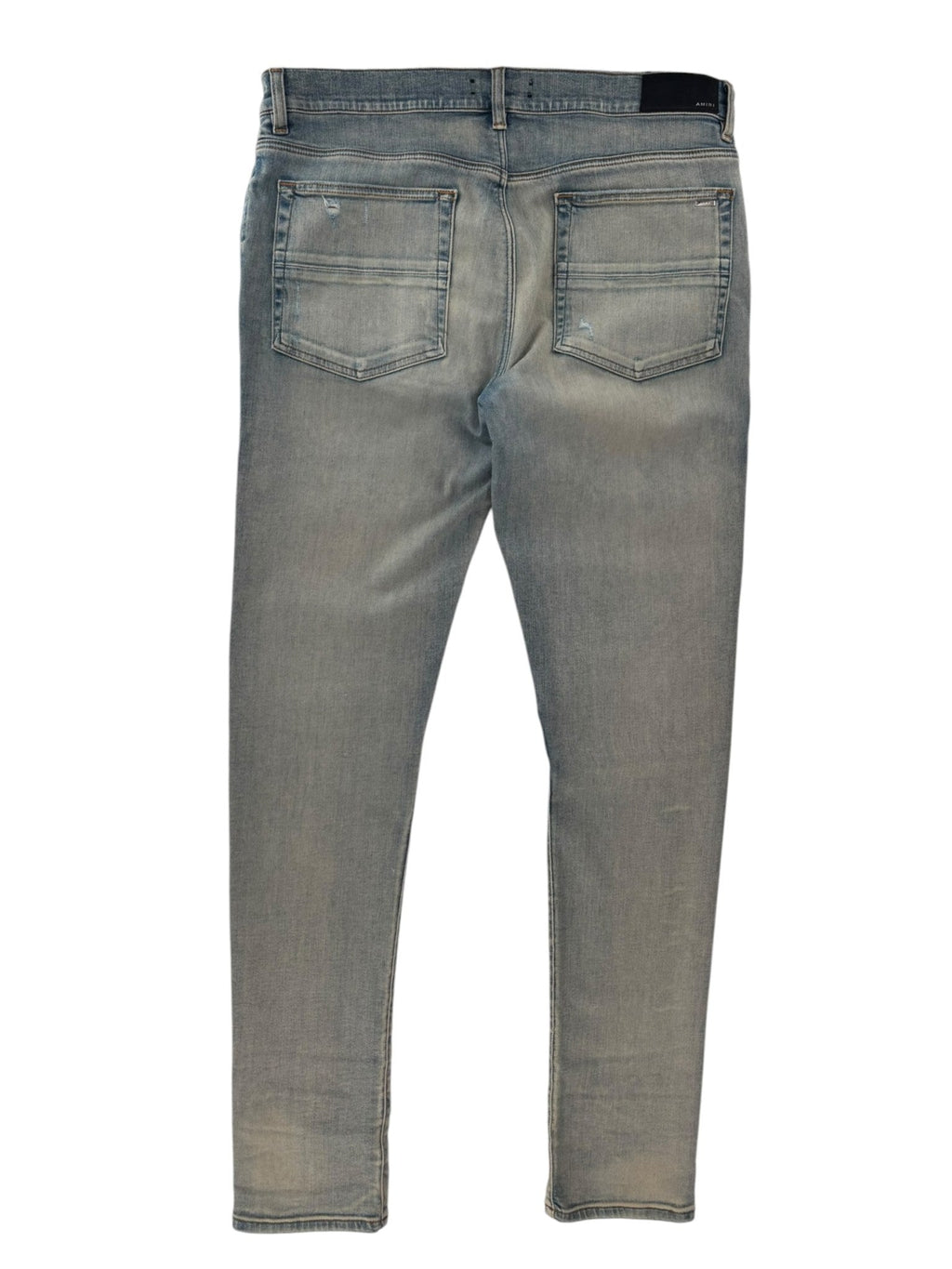 Amiri Distressed Jeans Chenille Green Patch