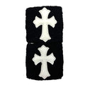Chrome Hearts Patent Leather Patch Wristbands Black