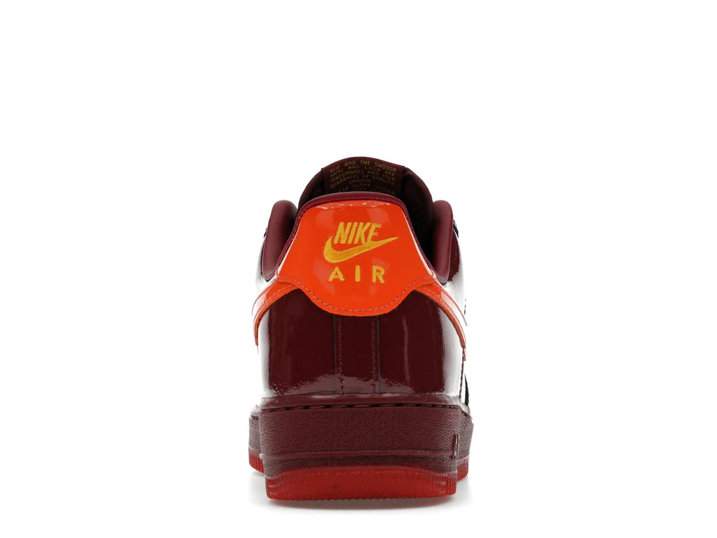 Nike Air Force 1 Low Patent Leather Dark Team Red Safety Orange