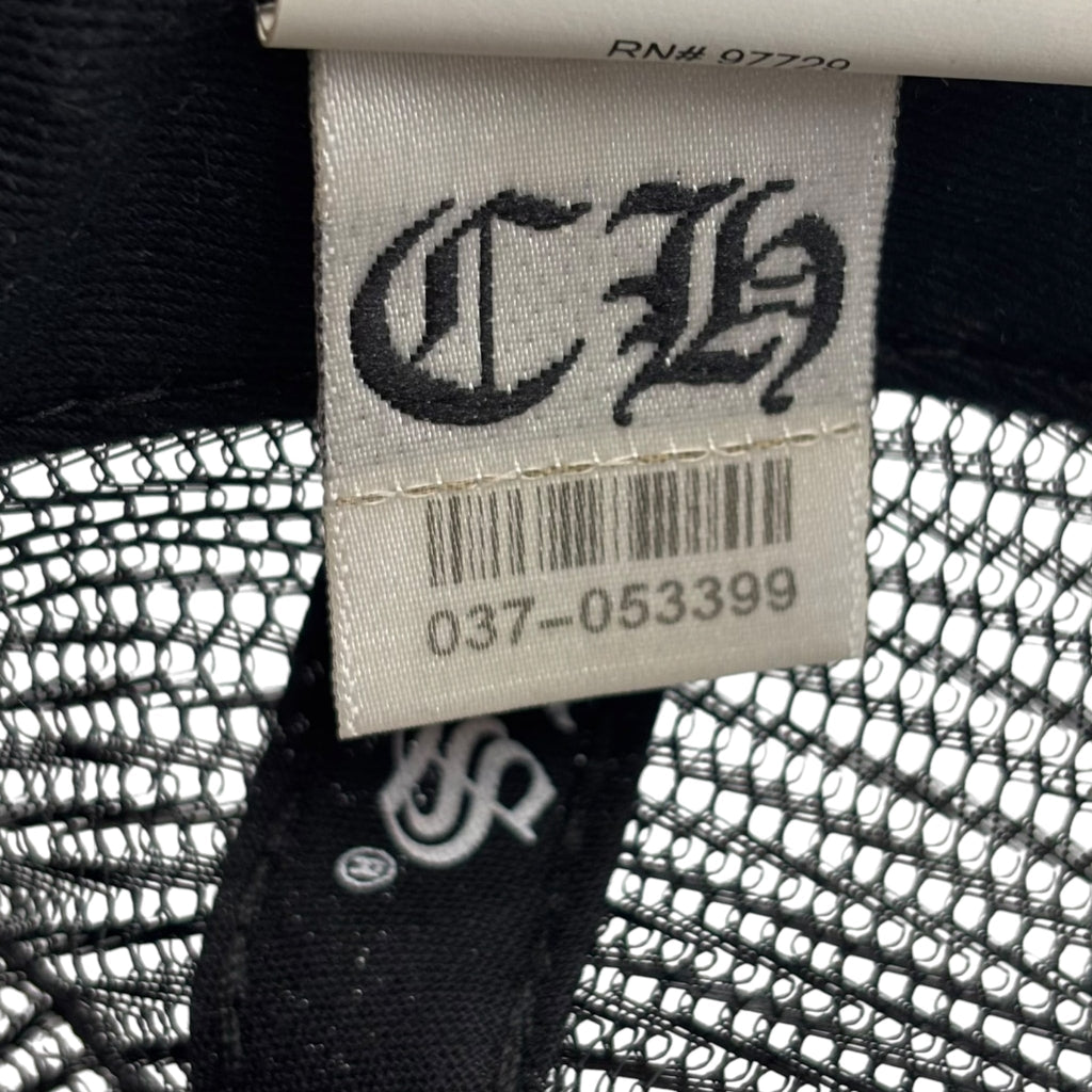 Chrome Hearts CH Hollywood Trucker Hat Black White