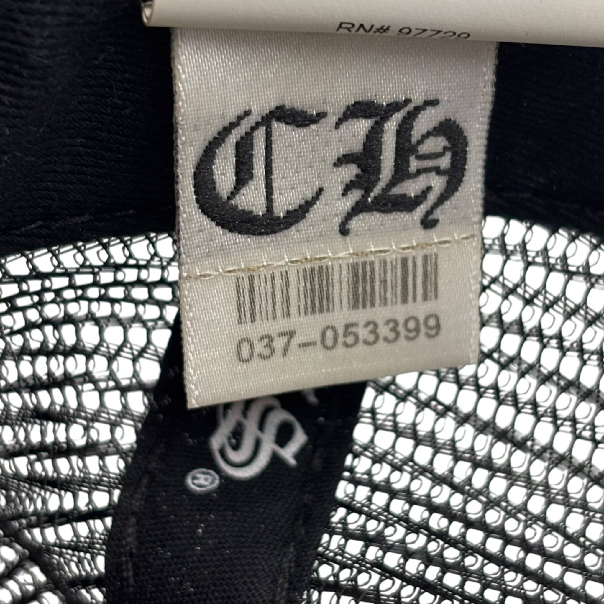Chrome Hearts CH Hollywood Trucker Hat Black White