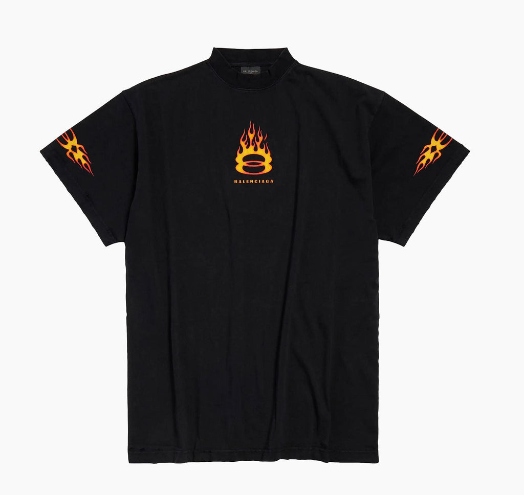 Balenciaga Burning Unity Tee Black