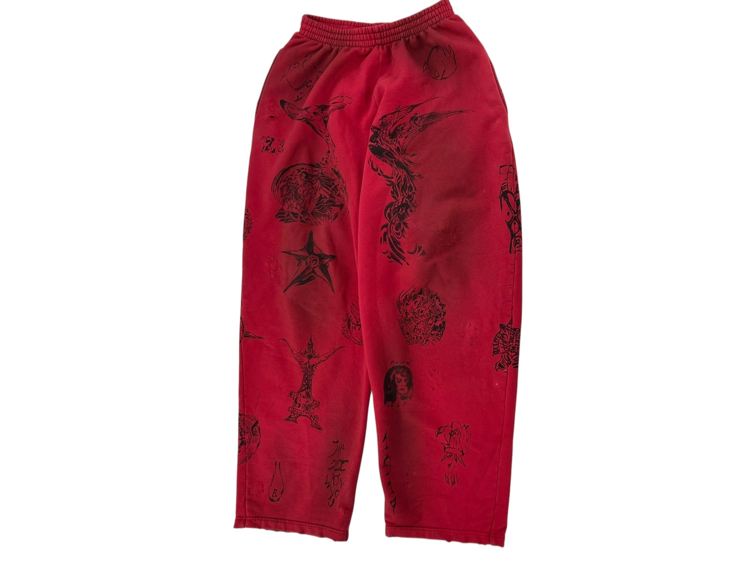 Balenciaga Red Tattoo Sweatpants